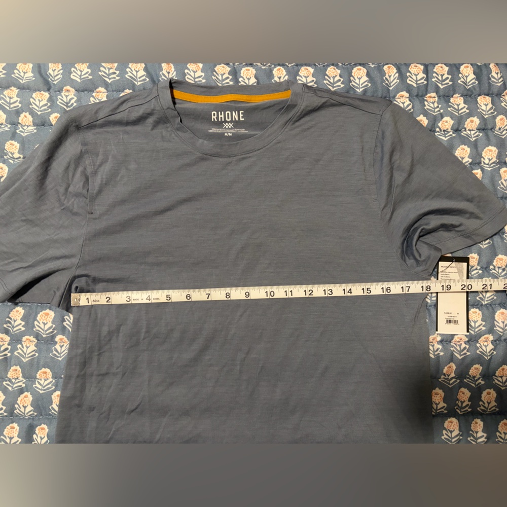 🐑👕 Rhone Modino Wool Long Sleeve Tee • Folkstone Gray • Men’s Medium • NWT • M - Picture 6 of 6
